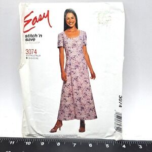 Vintage McCalls 3074 Maxi Dress Sewing Pattern Womens Plus Size 18-24 UNCUT